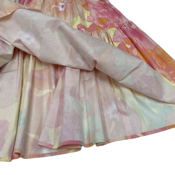 Unbranded Elastic Waist Pleated Watercolor Floral Midi Skirt Womens Small? - Picture 6 of 6